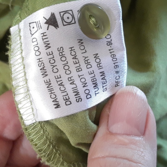 George womens mint sage cotton spandex stretch top with 3/4 sleeves size 22W - Picture 3 of 4